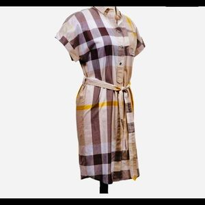Burberry Brit- Checked Shirt Dress NWT- size 4
